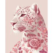 Delft Pink Leopard Charm - Paint by Numbers Kit