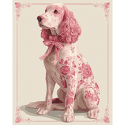 Elegant Spaniel in Bloom - Paint by Numbers Kit