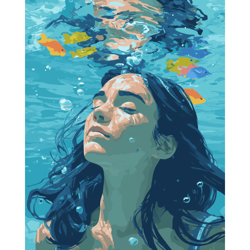 Serene Underwater Moments - Paint by Numbers Kit