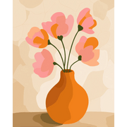 Pink Bouquet in Modern Style - Paint by Numbers Kit