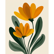 Minimalist Floral Harmony - Paint by Numbers Kit