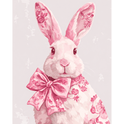 Pink Delft Bunny & Floral Charm - Paint by Numbers Kit