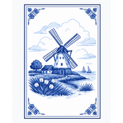 Dutch Breeze: Windmill Serenity - Paint by Numbers Kit