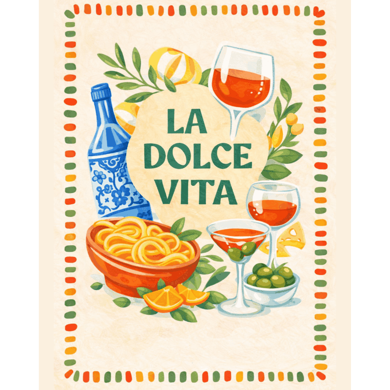 La Dolce Vita - Sweet Scene - Paint by Numbers Kit