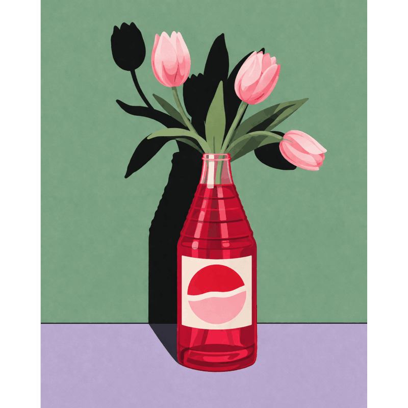 Elegant Tulips in a Glass - Paint by Numbers Kit