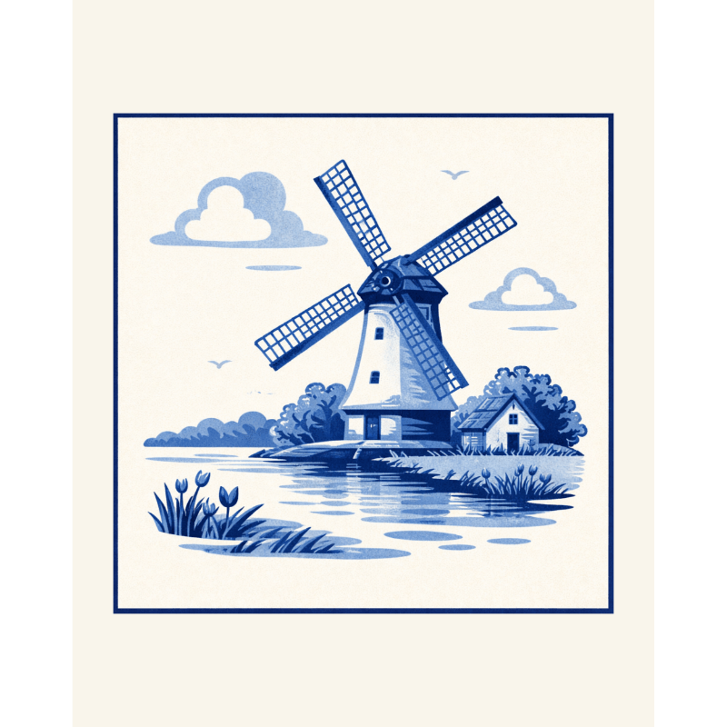 Dutch Windmill Wonder - Paint by Numbers Kit