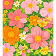 Flower Power: Vibrant Blooms - Paint by Numbers Kit