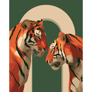 Two Tigers: Majestic & Wild - Paint by Numbers Kit