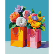 Blooming Gift: Paper Bag Florals - Paint by Numbers Kit
