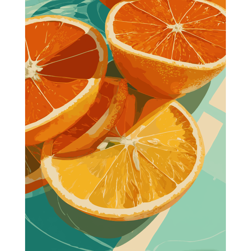 Juicy Citrus Delight - Paint by Numbers Kit