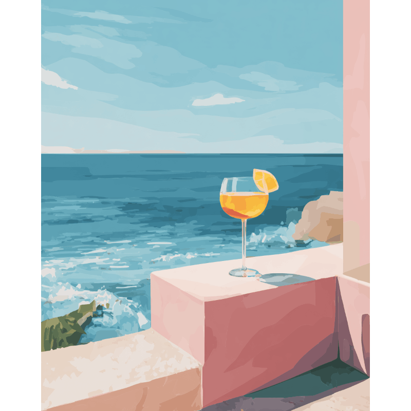 Seaside Escape Scene - Paint by Numbers Kit