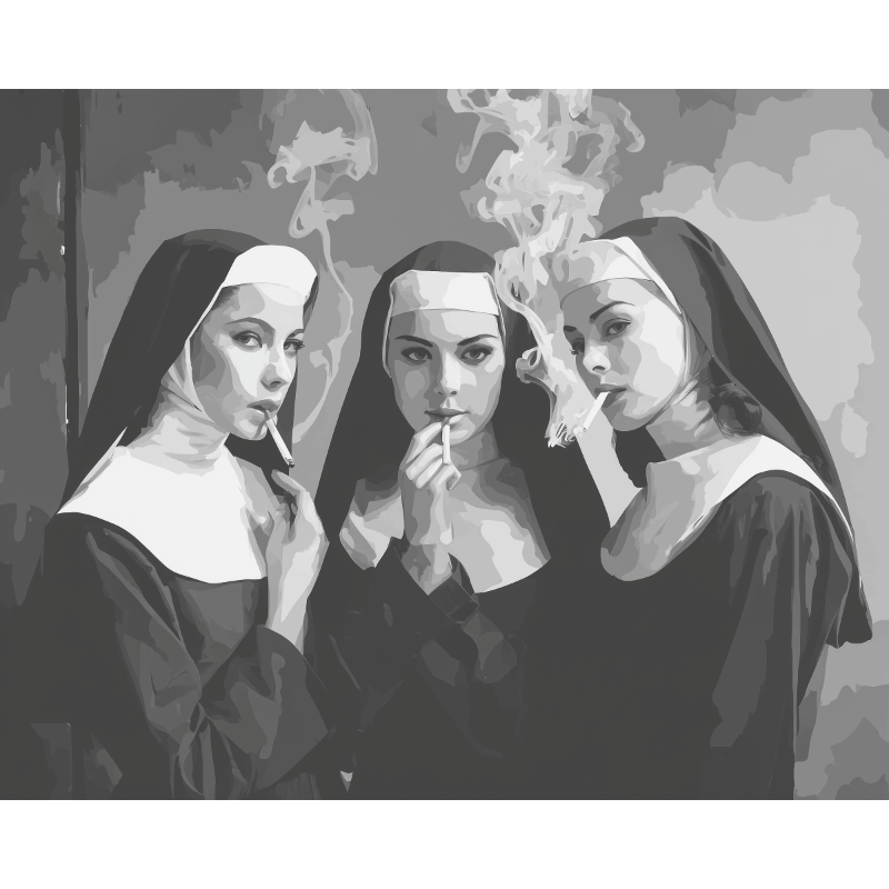 Silent Rebellion in Mono - Paint by Numbers Kit