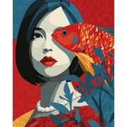 Koi Reflection: Through Another Eye - Paint by Numbers Kit