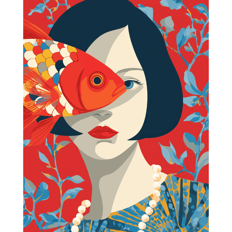 Unique Vision: Fish in Motion - Paint by Numbers Kit