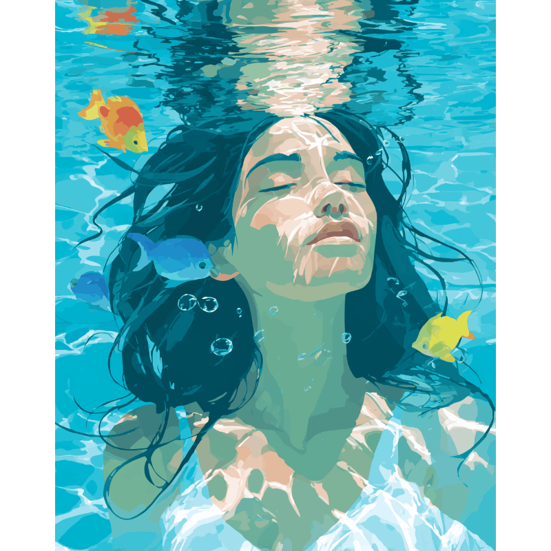Serenity Underwater Moments - Paint by Numbers Kit