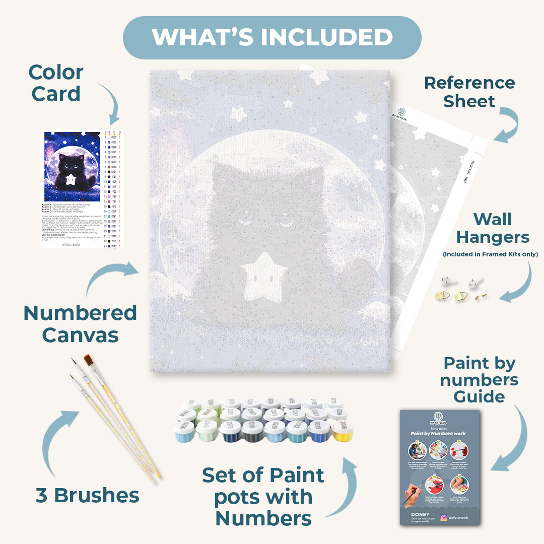 Starry Night Kittens | Dreamy Fantasy - Detail 3