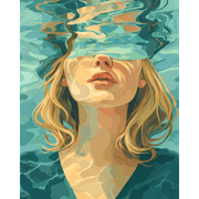 Serene Poolside Reflection - Paint by Numbers Kit
