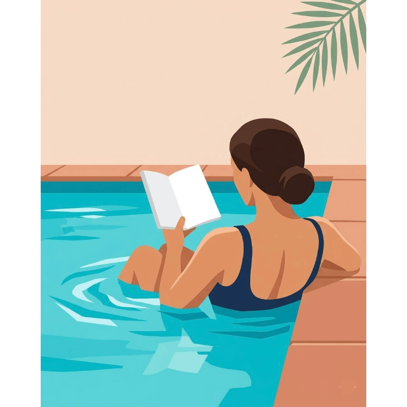 Serene Poolside Escape - Paint by Numbers Kit