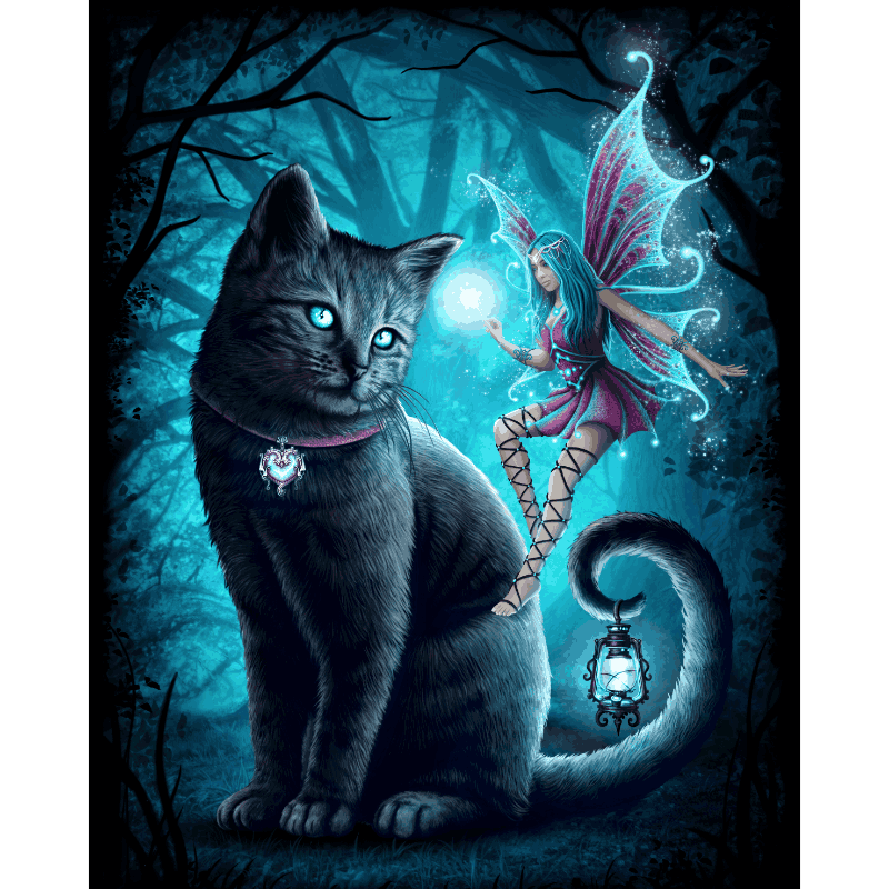 Enchanted Cat & Fairy Forest - Paint by Numbers Kit