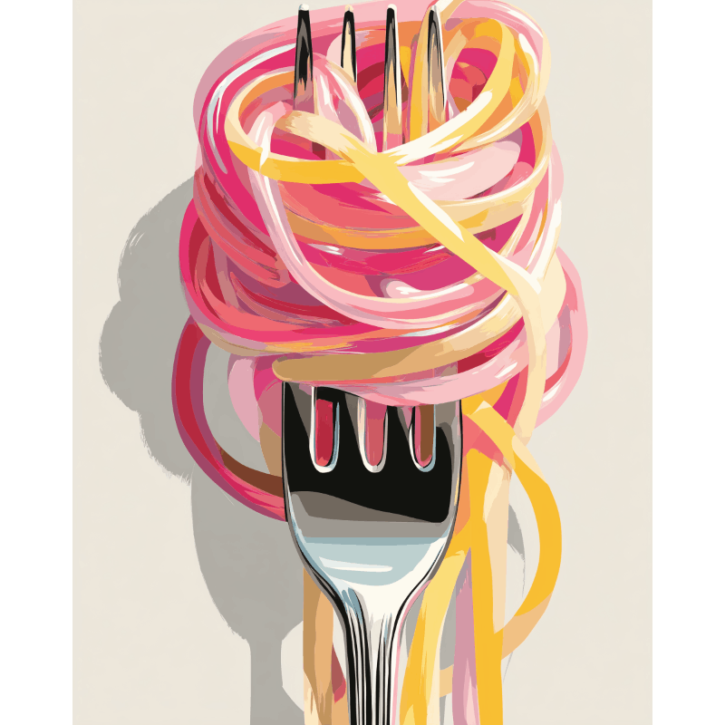 Twisted Pasta Harmony - Paint by Numbers Kit