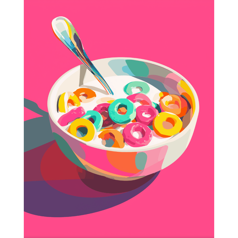 Morning Cheerful Bowl - Paint by Numbers Kit