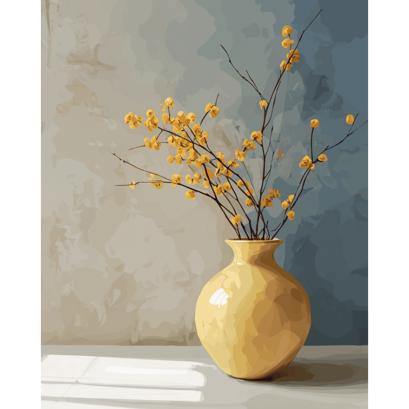Elegant Golden Bloom - Paint by Numbers Kit