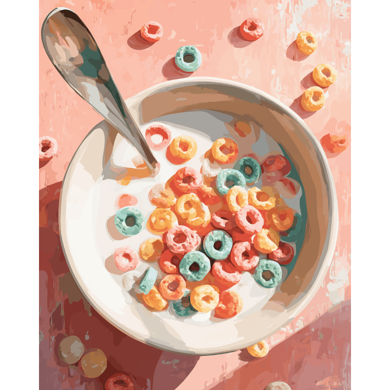 Colorful Morning Crunch - Paint by Numbers Kit