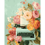 Poetic Blooms & Words - Paint by Numbers Kit
