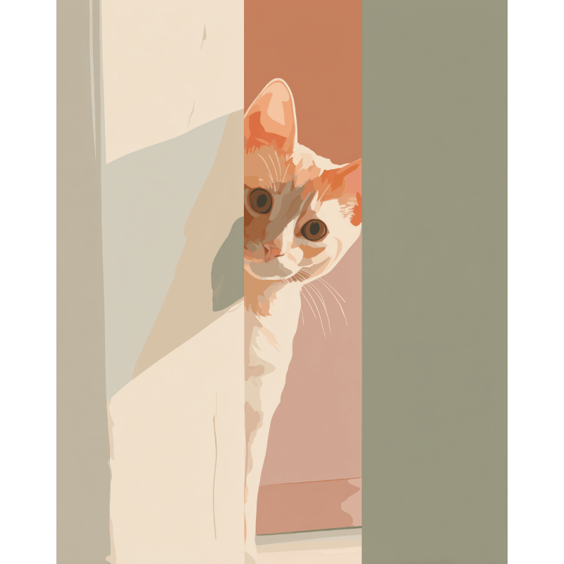 Playful Hide & Seek - Paint by Numbers Kit