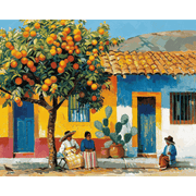Village Life | Paint by Number - Paint by Numbers Kit