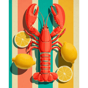 Lemon & Lobster Delight - Paint by Numbers Kit