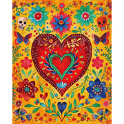Heart of Folk Art - Paint by Numbers Kit