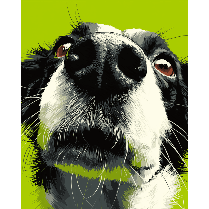 Curious Canine Close-Up - Paint by Numbers Kit