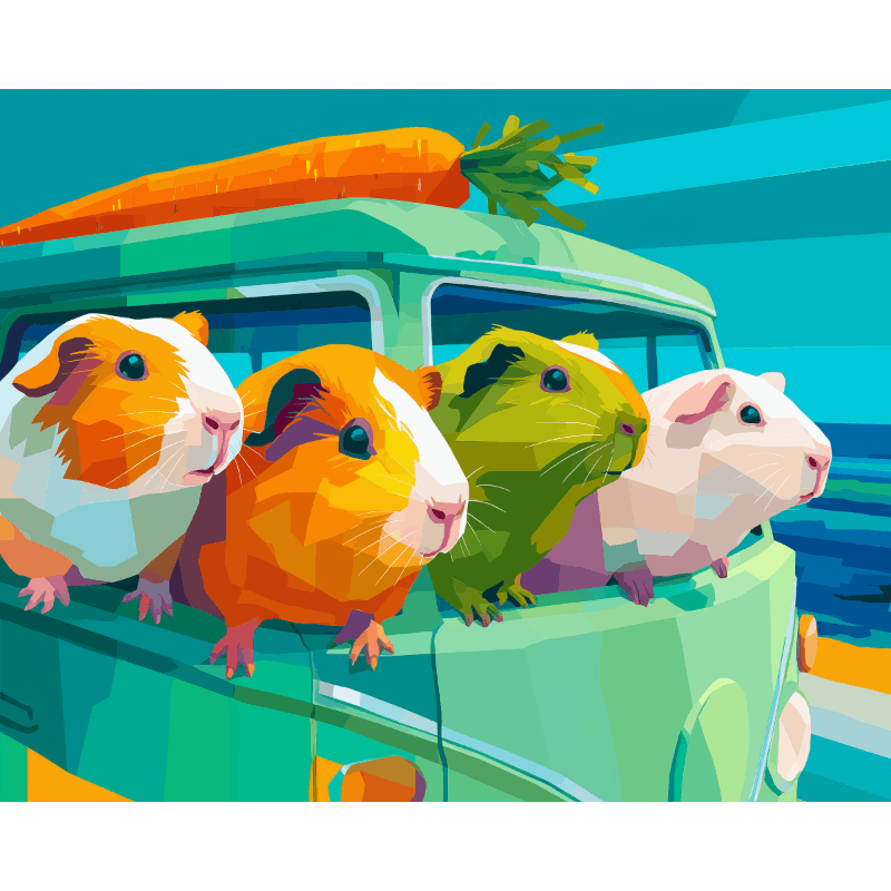 Mini Travel Pals - Paint by Numbers Kit