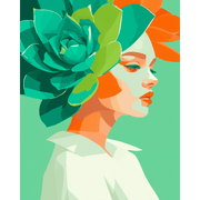 Floral Muse Portrait - Paint by Numbers Kit