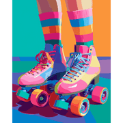 Retro Rainbow Vibes - Paint by Numbers Kit