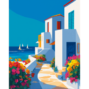 Mediterranean Ocean Path - Paint by Numbers Kit