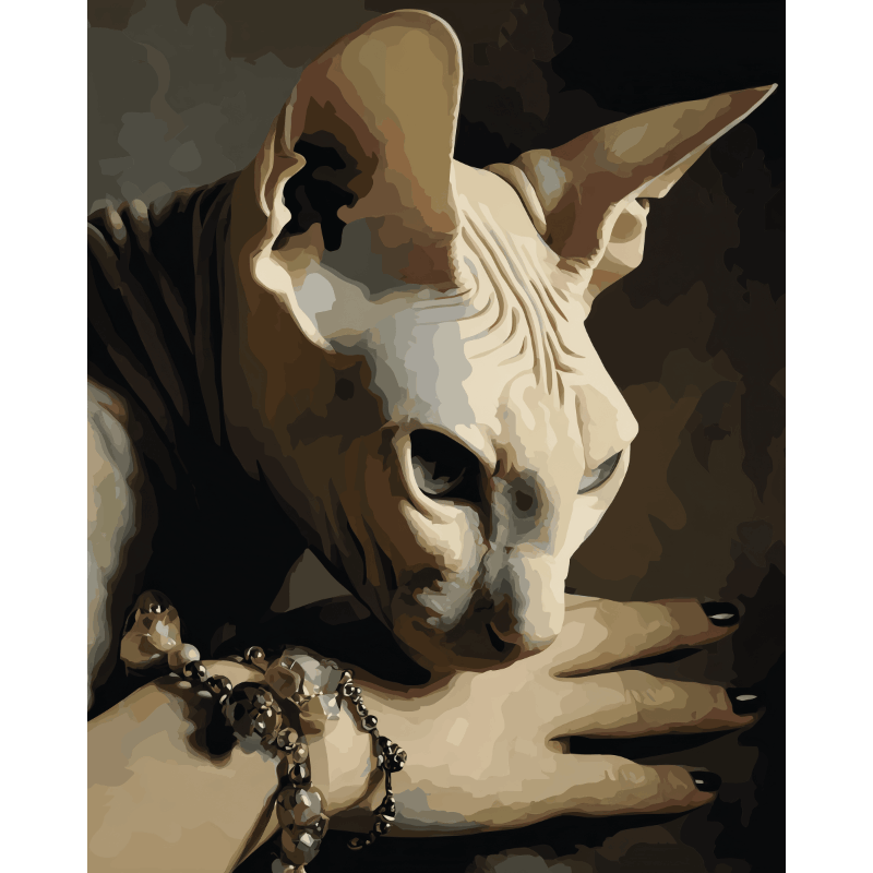Nocturnal Feline Connection - Paint by Numbers Kit