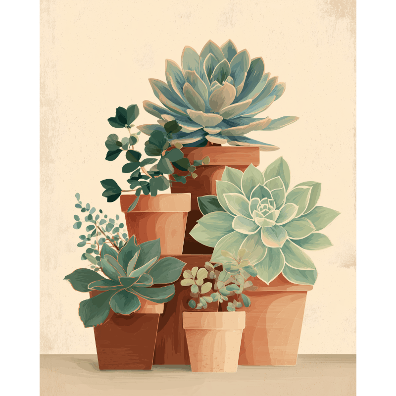 Simple Botanical Harmony - Paint by Numbers Kit