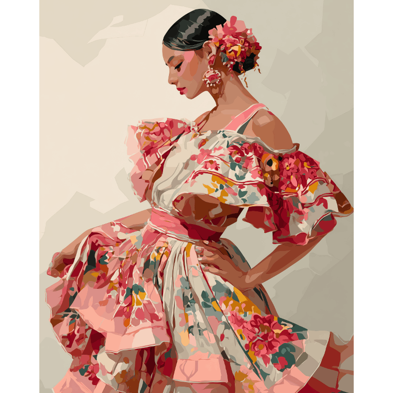 Spanish Flamenco Spirit - Paint by Numbers Kit