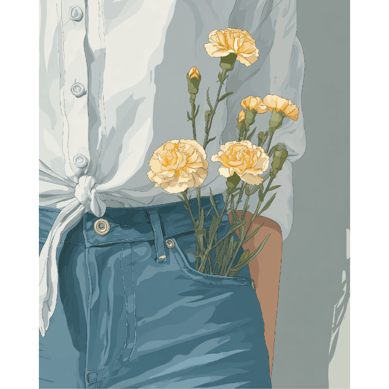Floral Pocket Bliss - Paint by Numbers Kit