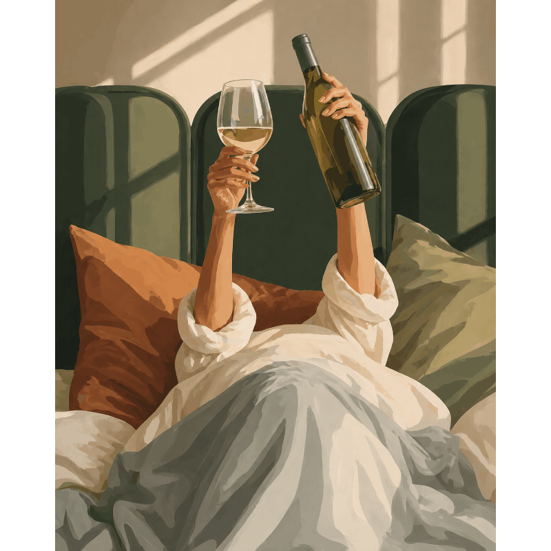 Relaxing Bedside Wine - Paint by Numbers Kit