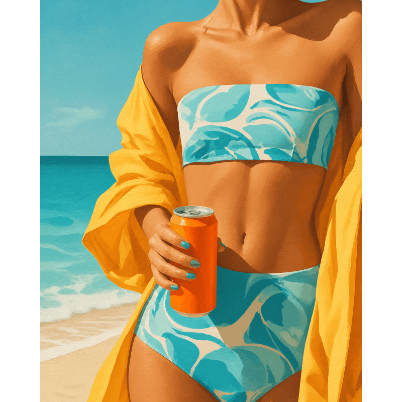 Sunny Beach Getaway - Paint by Numbers Kit