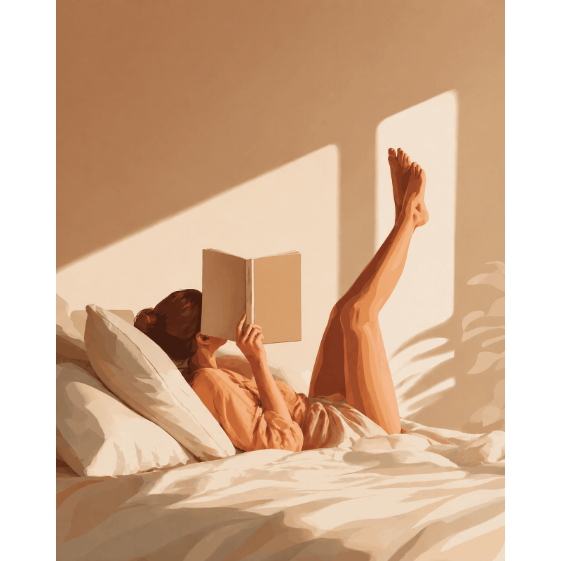 Quiet Morning Reading Scene - Paint by Numbers Kit