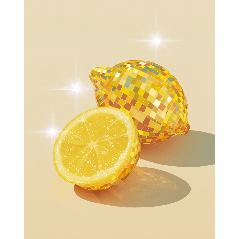 Lemon Disco Sparkle - Paint by Numbers Kit