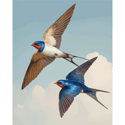 Flying Lovebirds Duo - Paint by Numbers Kit
