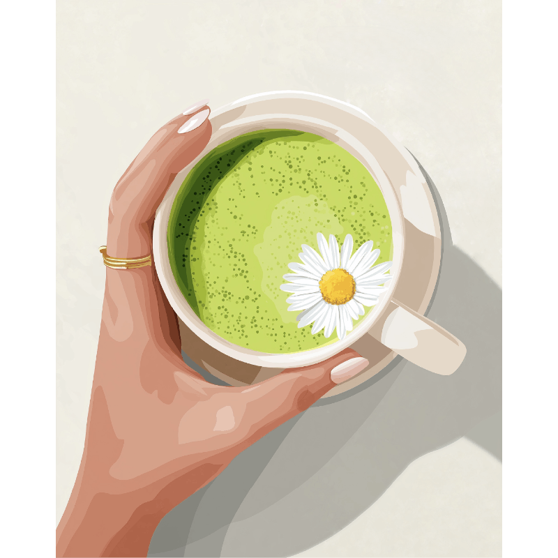 Morning Calm Matcha Moment - Paint by Numbers Kit