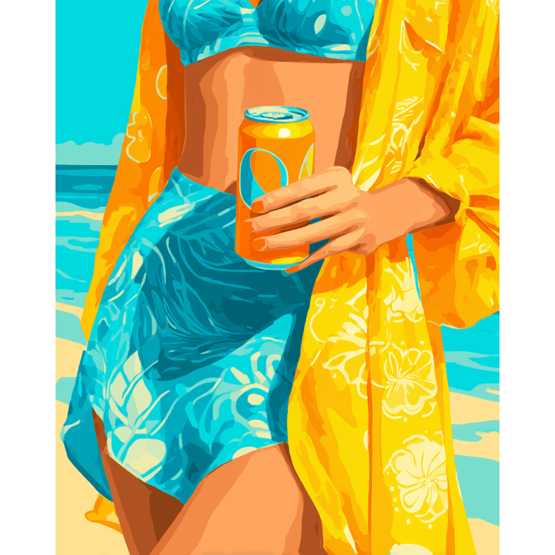 Sun-Kissed Poolside Vibe - Paint by Numbers Kit