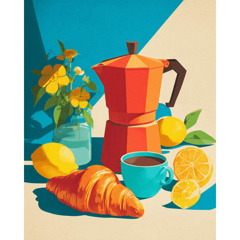Morning Light Breakfast Scene - Paint by Numbers Kit