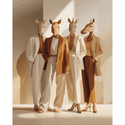 Chic Equine Fashion Scene - Paint by Numbers Kit